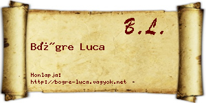 Bögre Luca névjegykártya